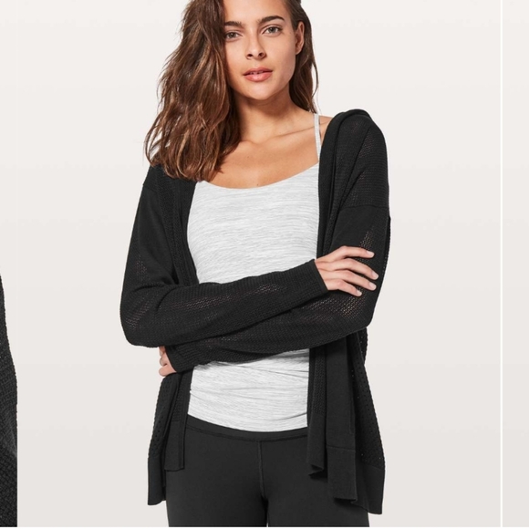 lululemon athletica Sweaters - Lululemon Still Movement Wrap In Black